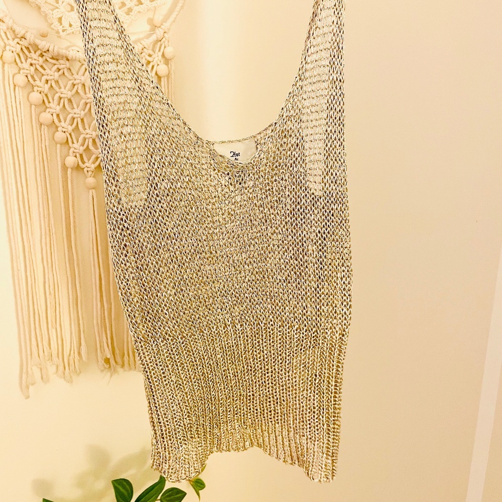 Gold Woven Camisole Top